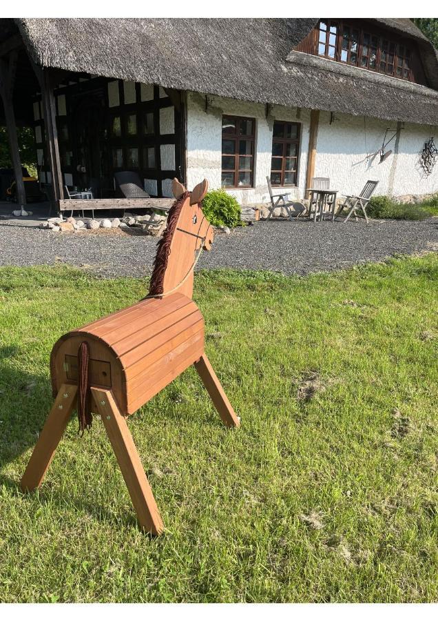 Ruhe Unter Reet-Haus Mit Sauna, Whirlpool Und Kamin Gnarrenburg Luaran gambar